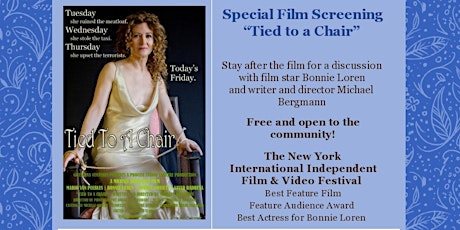Free Film: Tied To A Chair, Q&A w/ Film Star Bonnie Loren & Director/Writer Michael Bergmann primary image