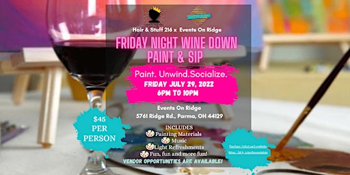 Friday Night Wine Down Paint and Sip