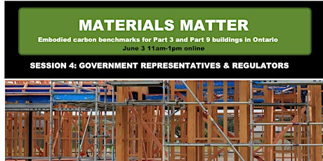 Materials Matter Session 4: Government representatives and regulators boletos