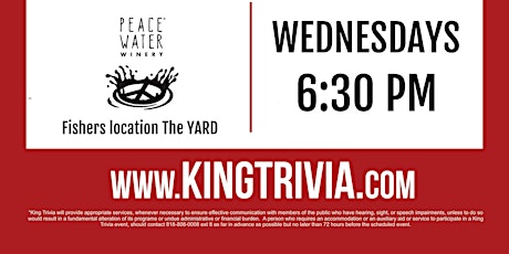King Trivia at Peace Water (FISHERS) tickets