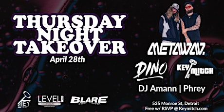 Thursday Night Takeover | April 28th @ Level Two Bar