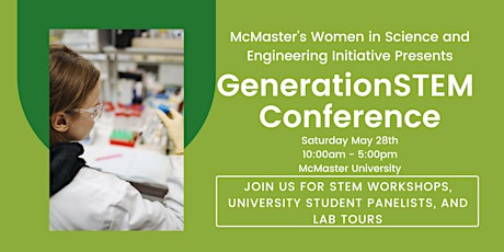 McMaster's WISE presents GenerationSTEM Spring 2022 Conference tickets