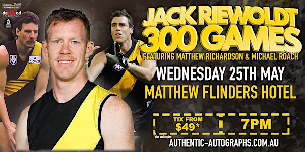 Jack Riewoldt 300th Game Dinner at Matthew Flinders Hotel, Chadstone!