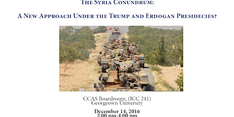 The Syria Conundrum: A New Approach Under the Trump and Erdogan Presidecies? primary image