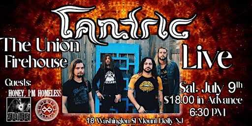 TANTRIC live at the UNION FIREHOUSE with As we Become Ghosts