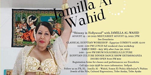 Jamilla Al-Wahid Egyptian Belly Dance Workshop / Hafla