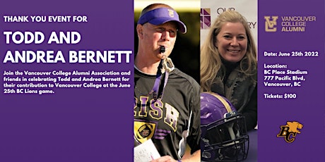 Thank You Event for Todd and Andrea Bernett tickets
