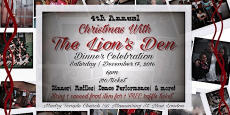 4th Annual Christmas in The Lion's Den Dinner Celebration primary image