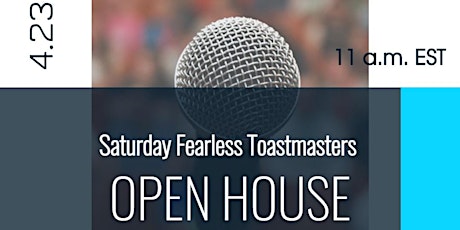 Saturday Fearless Toastmasters - Virtual Open House primary image