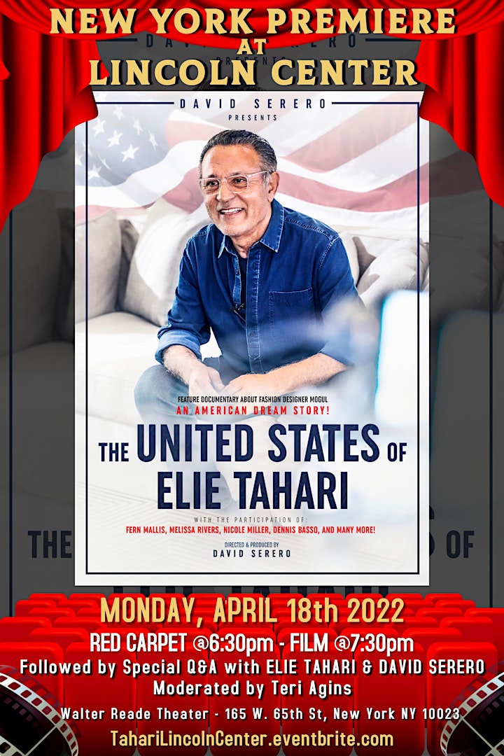Opening Premiere at Lincoln Center: The United States of Elie Tahari image