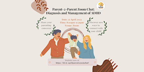 Primaire afbeelding van Unlocking ADHD's Parent-2-Parent Zoom Chat - April