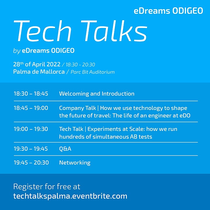 Tech Talks by eDreams ODIGEO @ Palma de Mallorca image