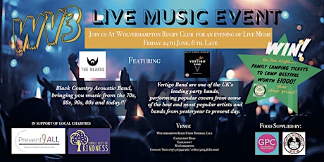 WV3 Live - Charity Music Event tickets