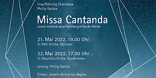 legato m - Uraufführung Chormesse Missa Cantanda
