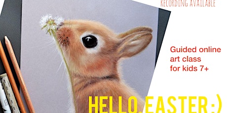 Online Art Class for Kids 7+ - Easter Bunny
