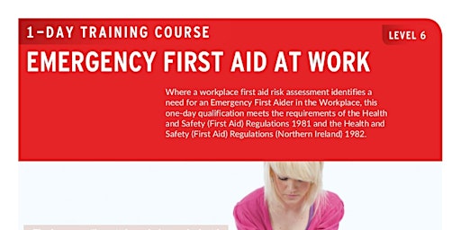 Emergency First Aid at work course EFAW