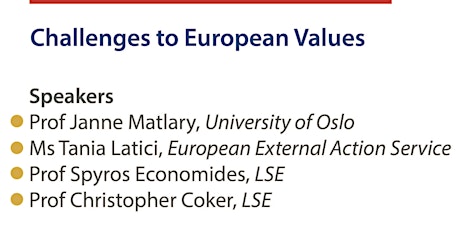 Panel: Challenges to European Values tickets