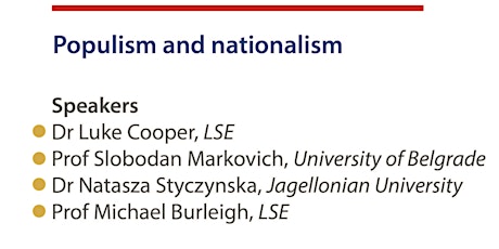 Panel: Populism and nationalism