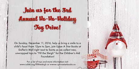 3rd Annual Ho-Ho-Holiday Toy Drive! primary image