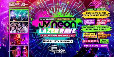 UV Neon Lazer Rave | Edinburgh Freshers 2022