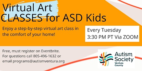Virtual Art Class for  ASD Kids tickets
