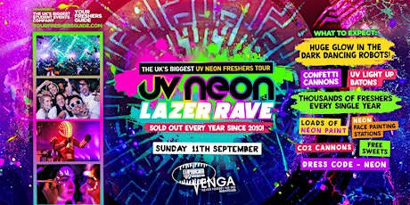 UV Neon Lazer Rave | Glasgow Freshers 2022