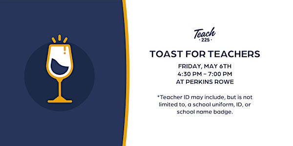 Teacher Appreciation Week - A Toast for Teacher
