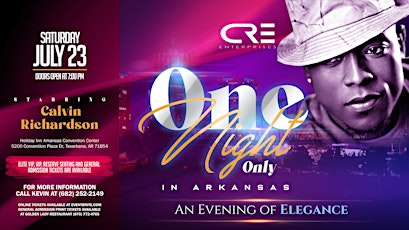 One Night Only in AR starring CALVIN RICHARDSON tickets