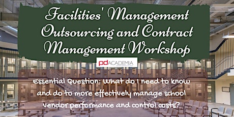2 Days Workshop - Facilities' Management Outsourcing and Contract Management primary image