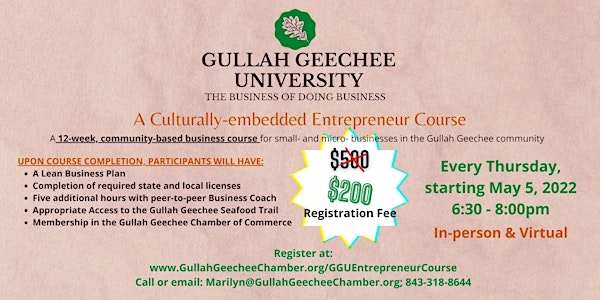"The Business of Doing Business" Gullah Geechee Entrepreneurial Class