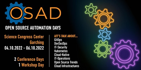 OSAD - Open Source Automation Days 2022 - Hybrid Conference Tickets