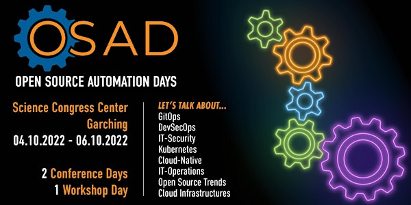 OSAD - Open Source Automation Days 2022 - Hybrid Conference