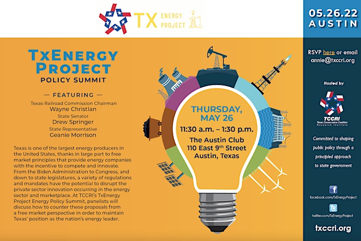TCCRI TxEnergyProject Policy Summit: Oil & Gas Innovation and Regulation image