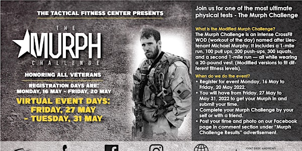 JBA Tactical Fitness Center Murph Challenge