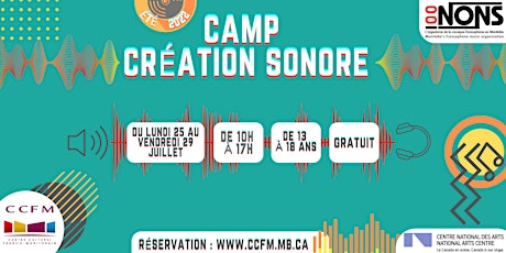Camp d'été - CRÉATION SONORE (13 -18 ans, Juillet)
