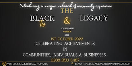 Black Tie & Legacy Achievement Awards & Fundraiser tickets