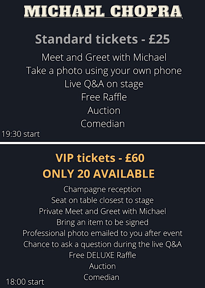An evening with Michael Chopra image