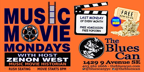 FREE Music Movie Mondays @ The Blues Can primary image