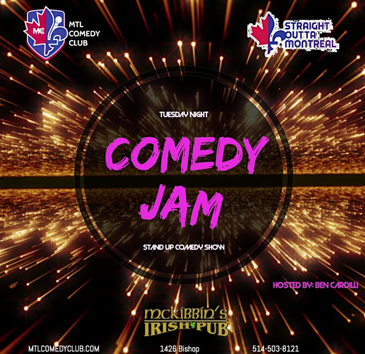 Tuesday Night Comedy Jam ( Stand Up Comedy ) MTLCOMEDYCLUB.COM image