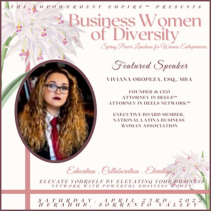 April 23rd Business Women of Diversity Spring Power Luncheon! image