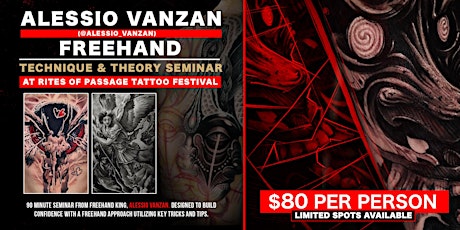 Alessio Vanzan Freehand Tattoo Seminar @ Rites of Passage Tattoo Festival