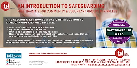 An Introduction to Safeguarding for Community & Voluntary Groups Kirklees tickets
