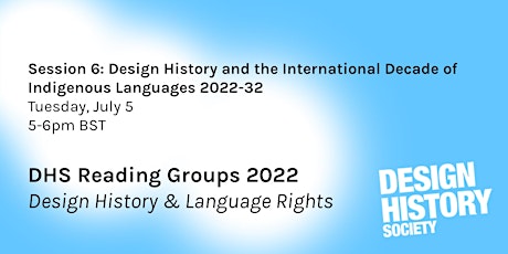Design History & Language Rights, session 6 primary image