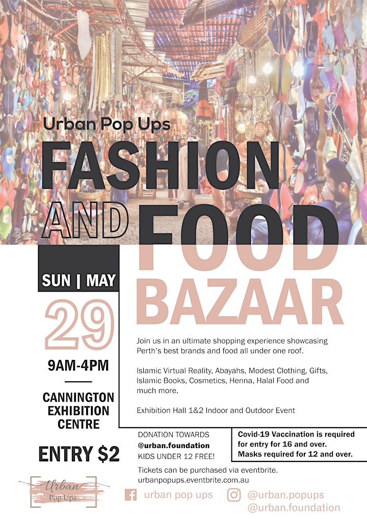 Fashion and Food Bazaar Urban Pop up event 29 May 2022 image
