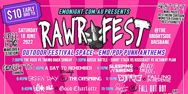 RAWR FEST - Brisbane's biggest Emo Night