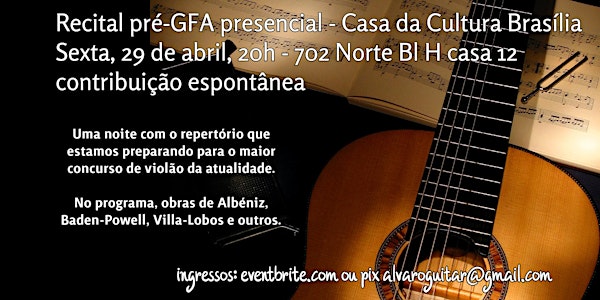 Pré-GFA Presencial na Casa da Cultura Brasília
