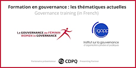 Cohorte  no. 4 | Formation en gouvernance : thématiques actuelles primary image