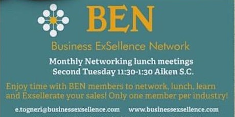 Business ExSellence Network (BEN) Aiken SC Monthly Lunch tickets