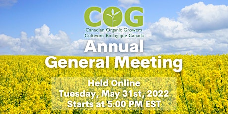 COG's Annual General Meeting 2022 tickets