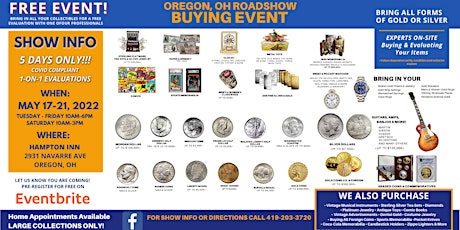 OREGON,OH | BUYING EVENT | ROADSHOW- WE ARE BUYING!! tickets